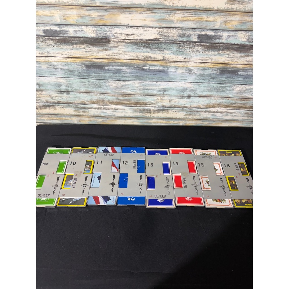 Vintage Mixed J&R Bridge Boards 9-16 Holland America Princess Cruises Multi EUC